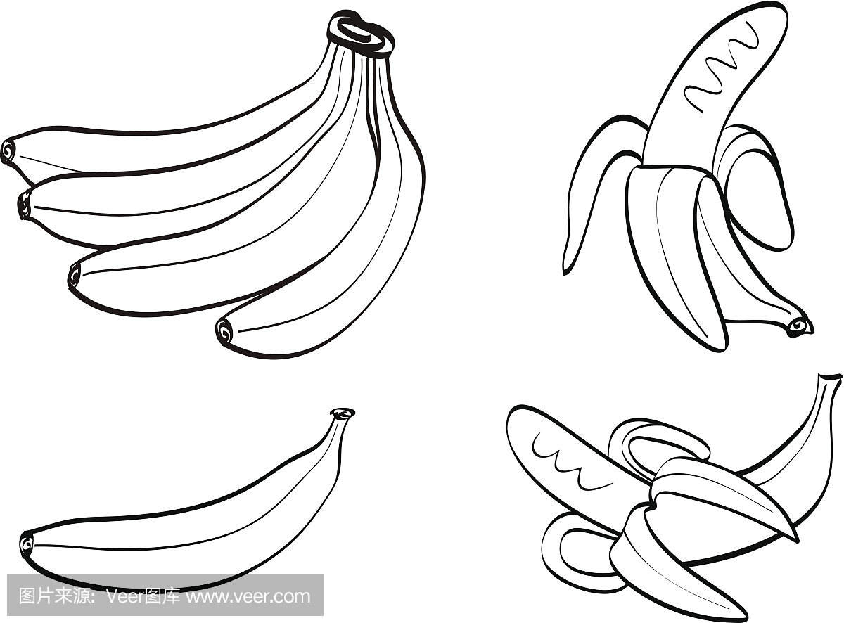 简单线条香蕉