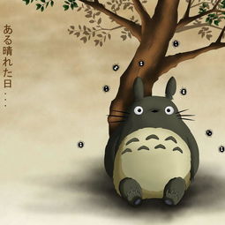 动漫人物龙猫画画图片