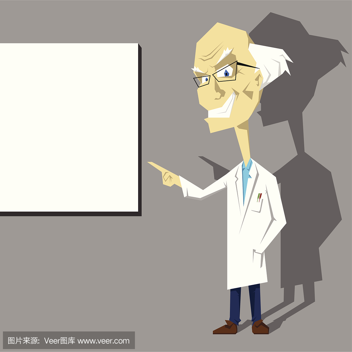 学校教师或医生介绍空白板