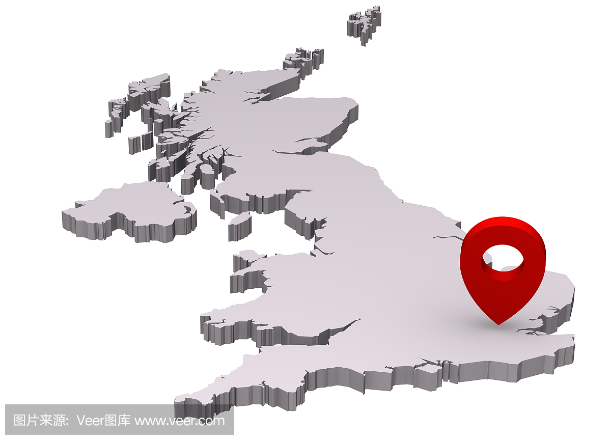 英国地图位置标记伦敦