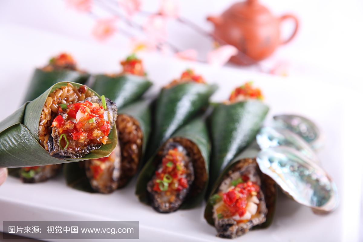 粽香鲍鱼乌江榨菜吃饭图片