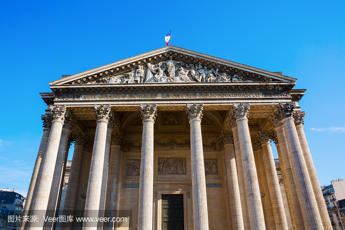 万神殿位于法国巴黎的Quartier拉丁区