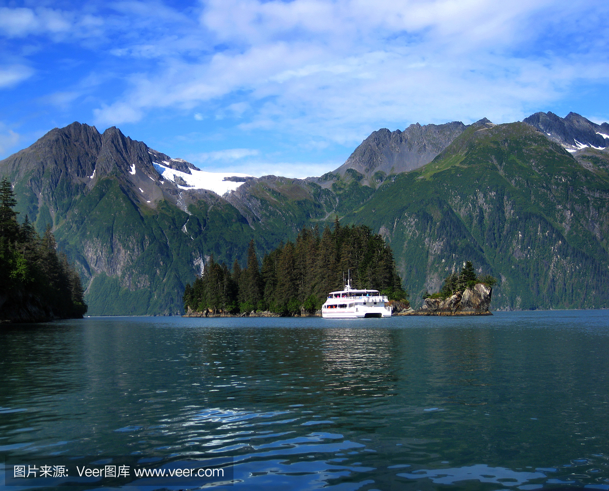 阿拉斯加,海峡,观光船,船