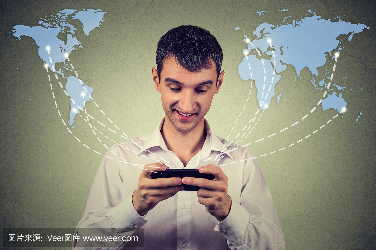 通讯技术手机高科技概念