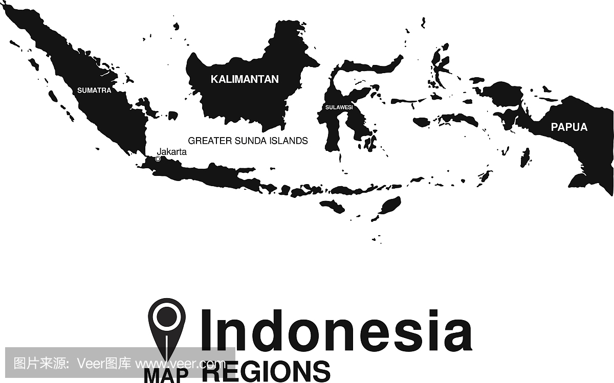 印度尼西亚地区地图