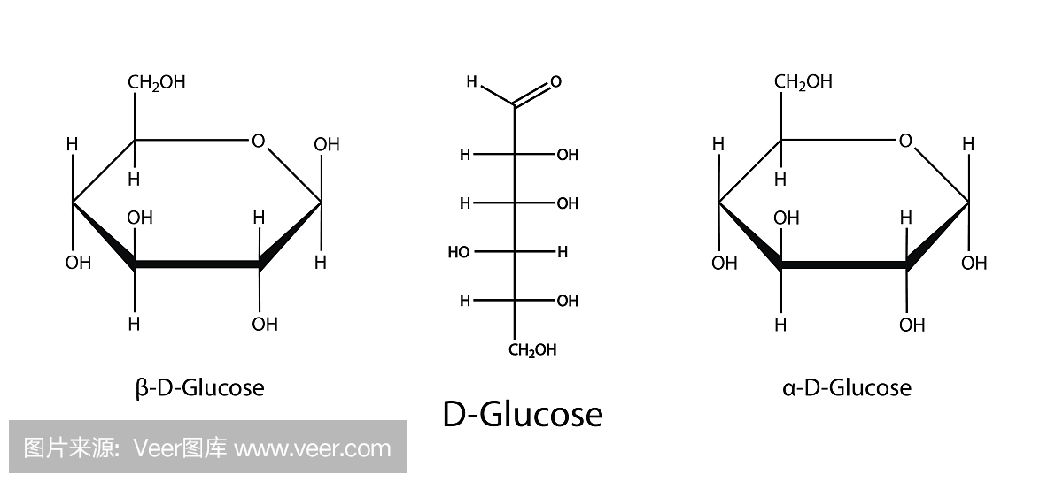 葡萄糖(D-葡萄糖)的结构化学式