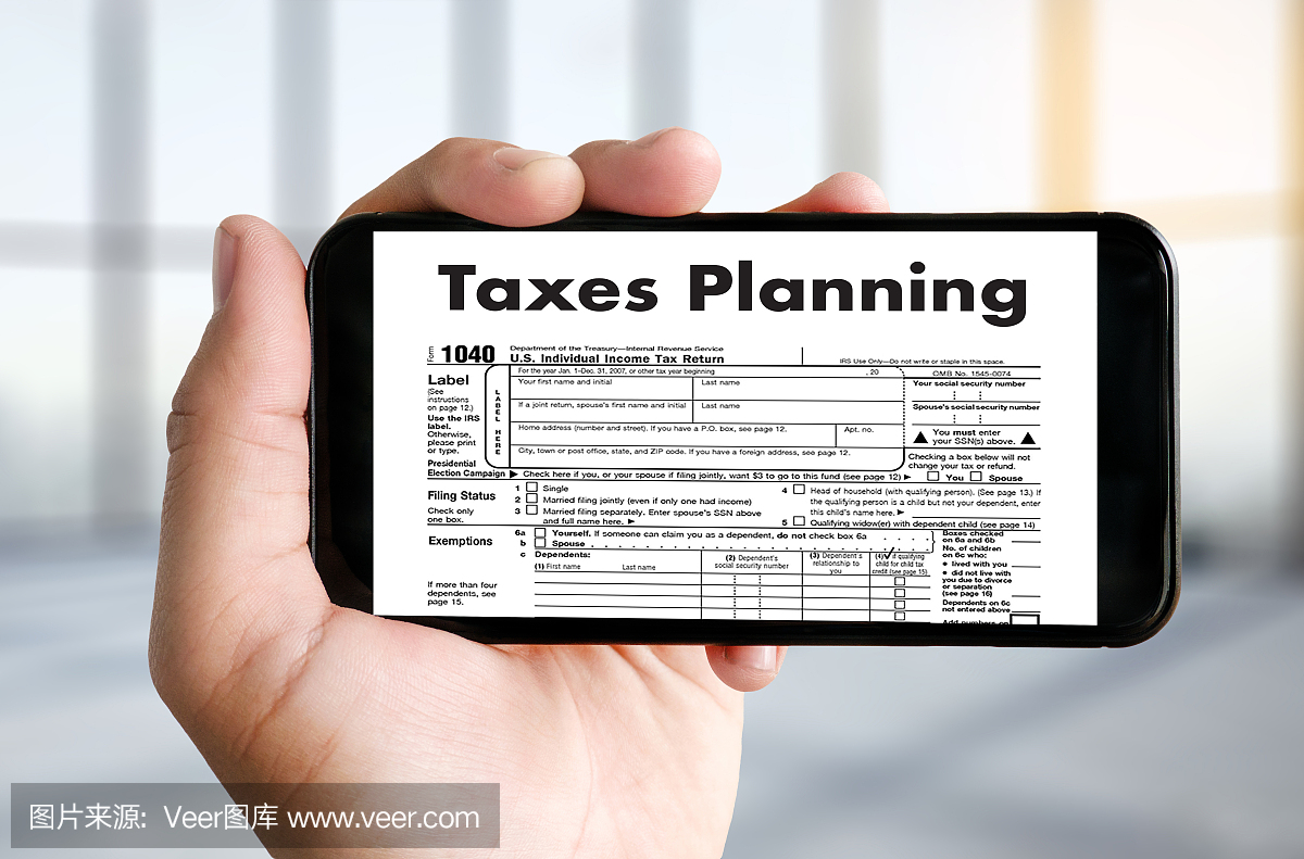 税务时间计划财务会计税收和个人所得税申报单