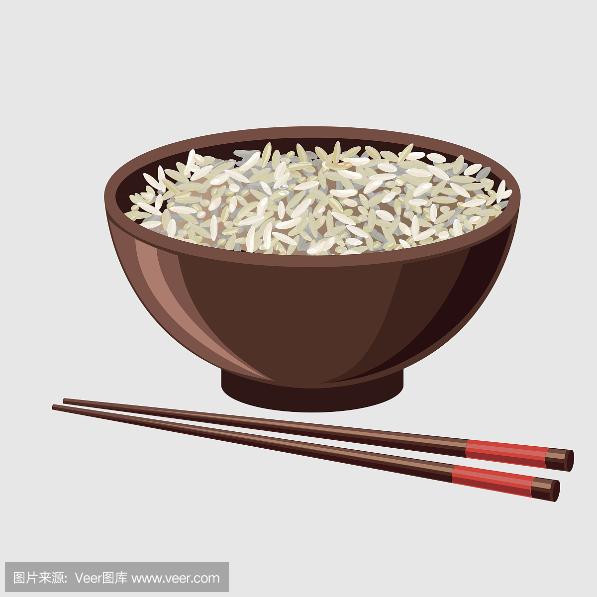 饭碗用筷子