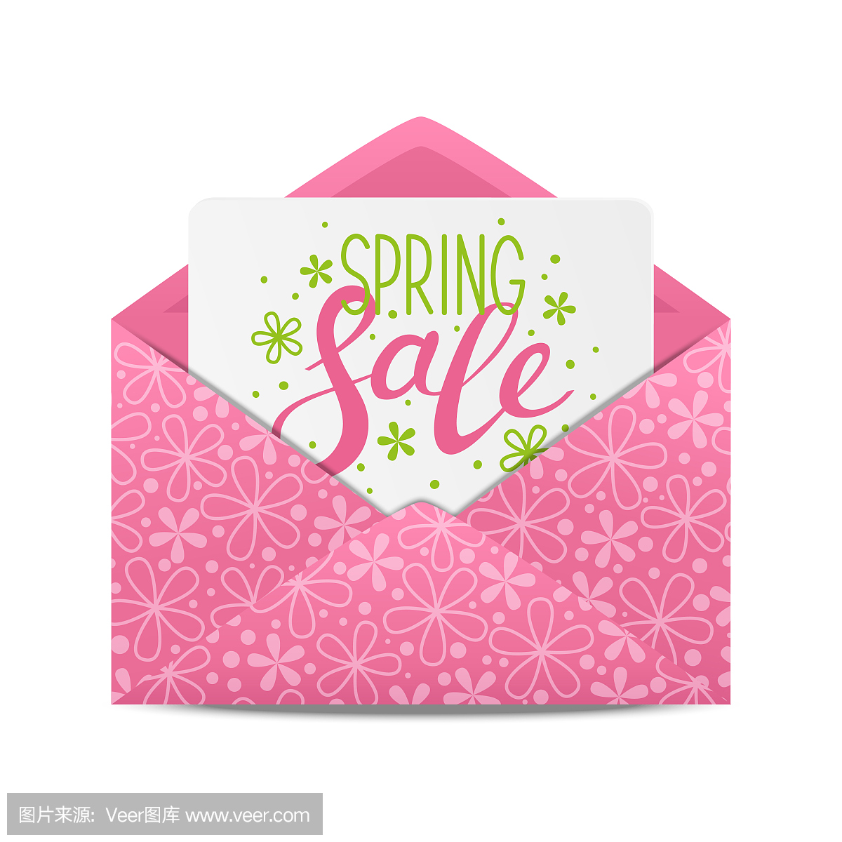 Spring sale message in envelope