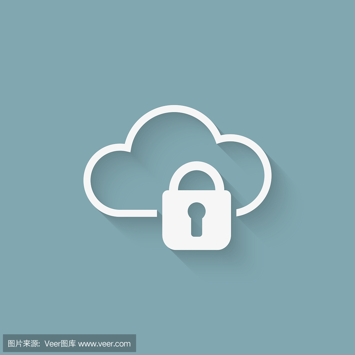 云计算机存储带锁。概念符号