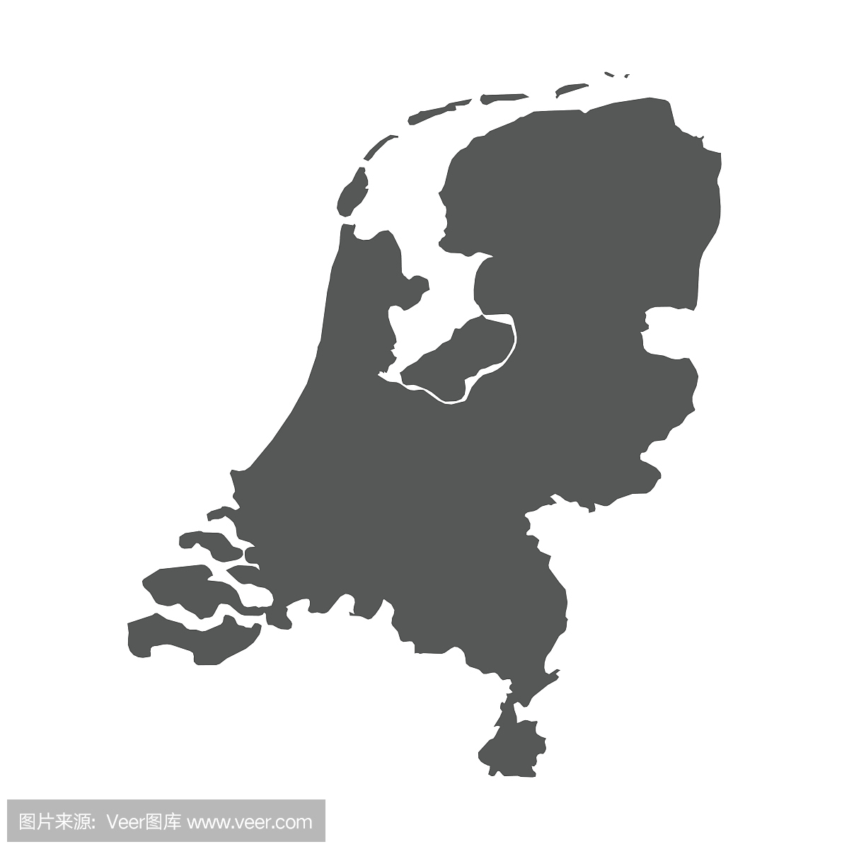 荷兰矢量地图。
