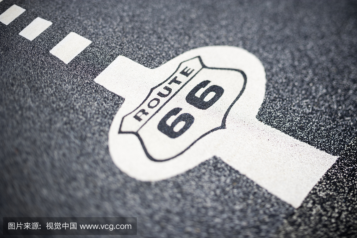 Route 66 Sign on Ground