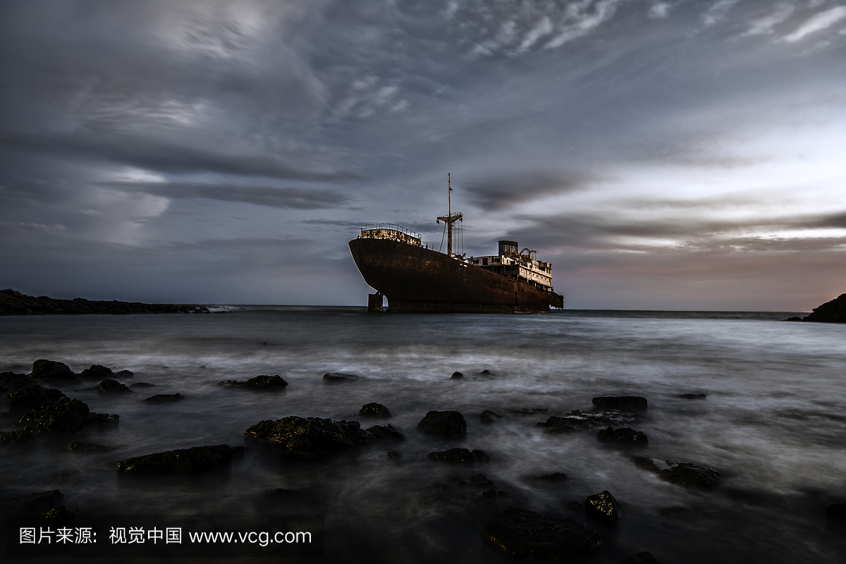 白昼,海难,搁浅,黄昏