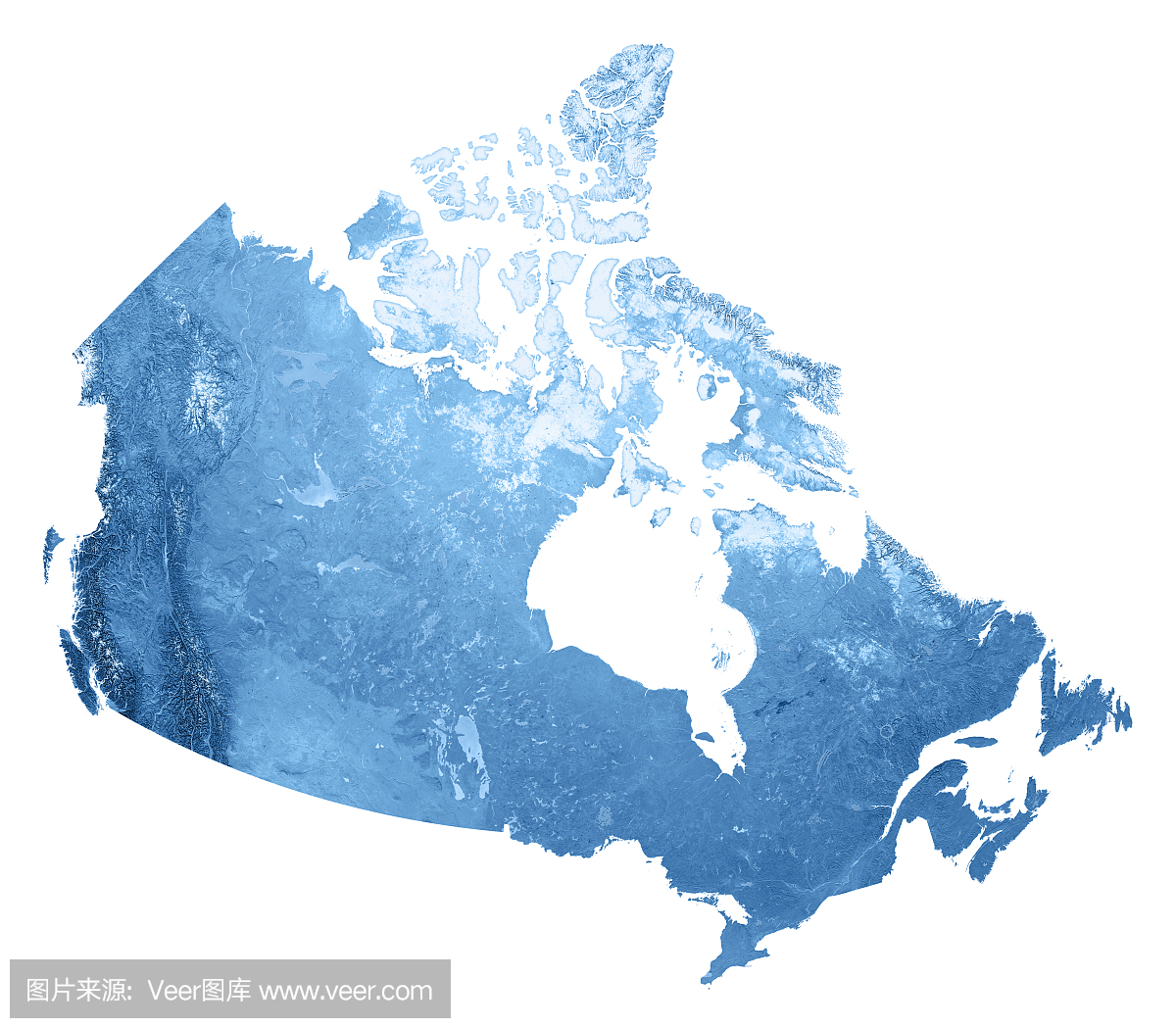 加拿大地形图孤立