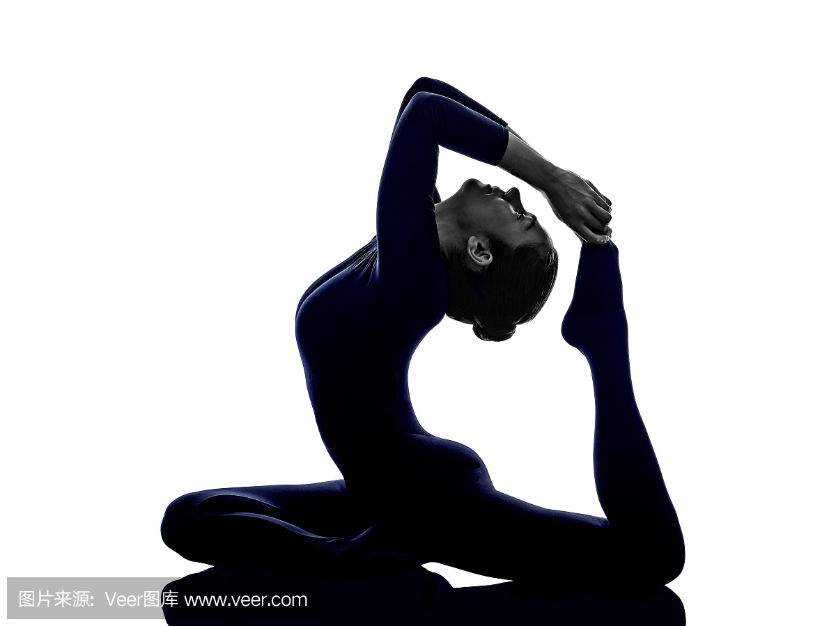 单腿鸽王式,鸽王式,鸽子式瑜伽功,女人