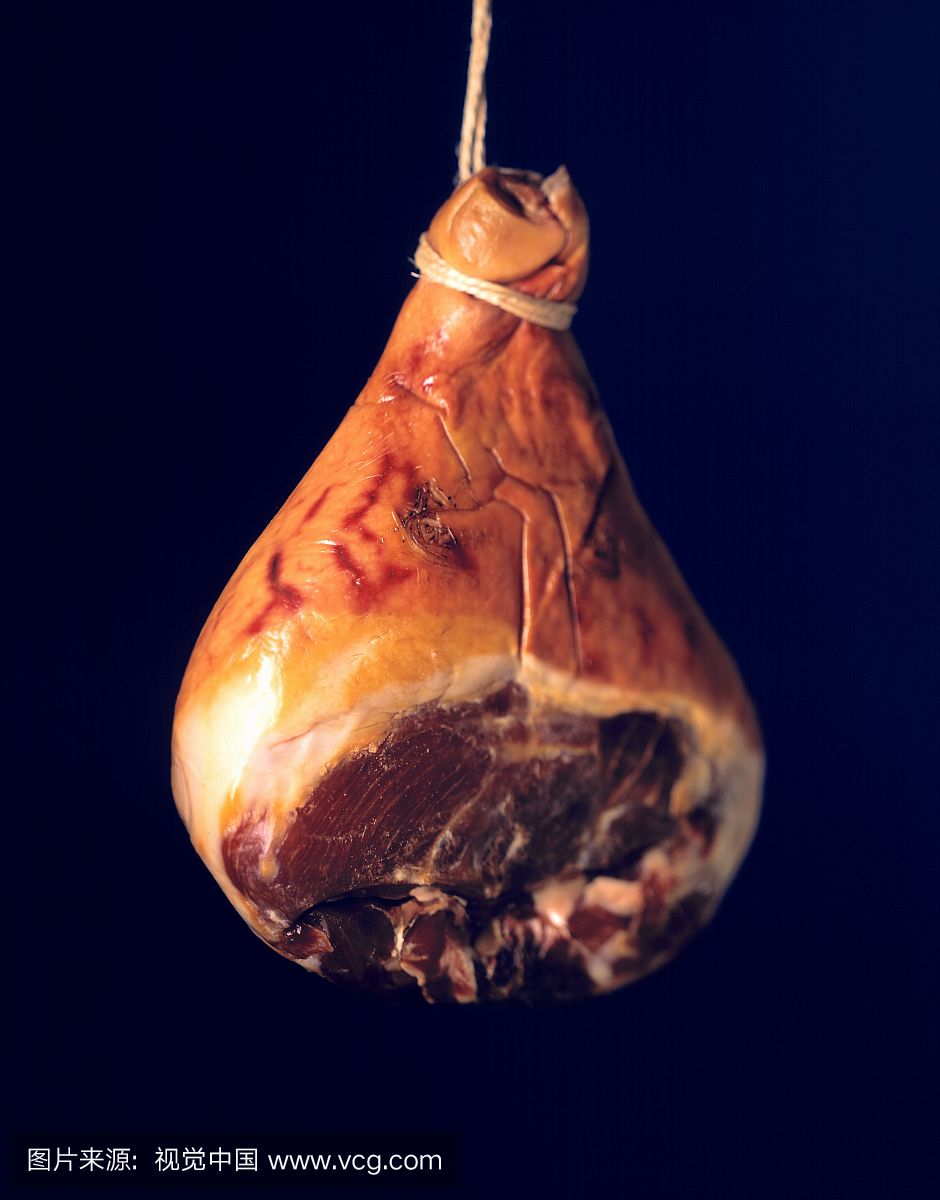 Whole parma ham, hanging on a string