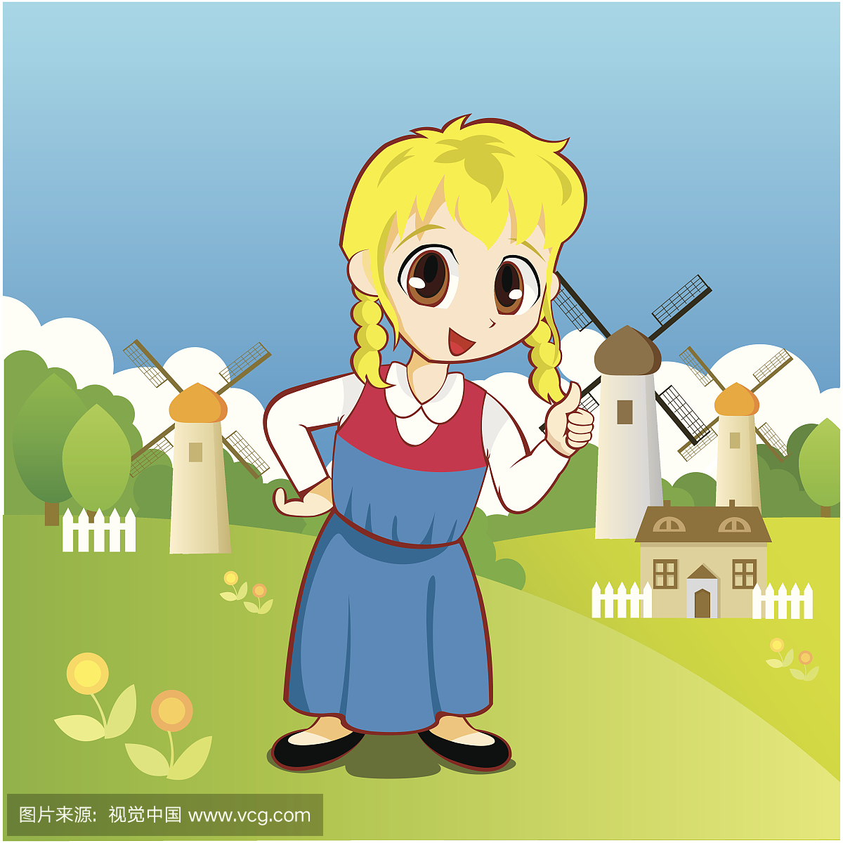 荷兰,荷兰共和国,荷兰风情,卡通