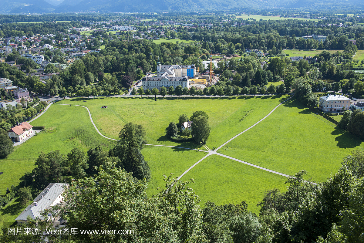 萨尔茨堡,Salzburger土地,奥地利历史名城的鸟