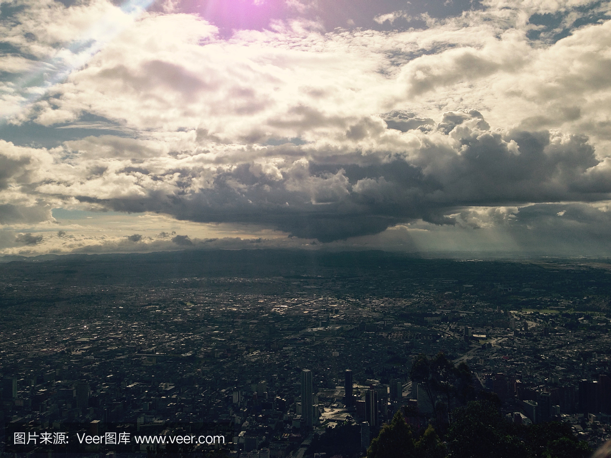 波哥大从天空