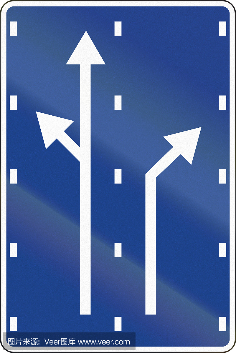 西班牙使用的道路标志 - 车道预选