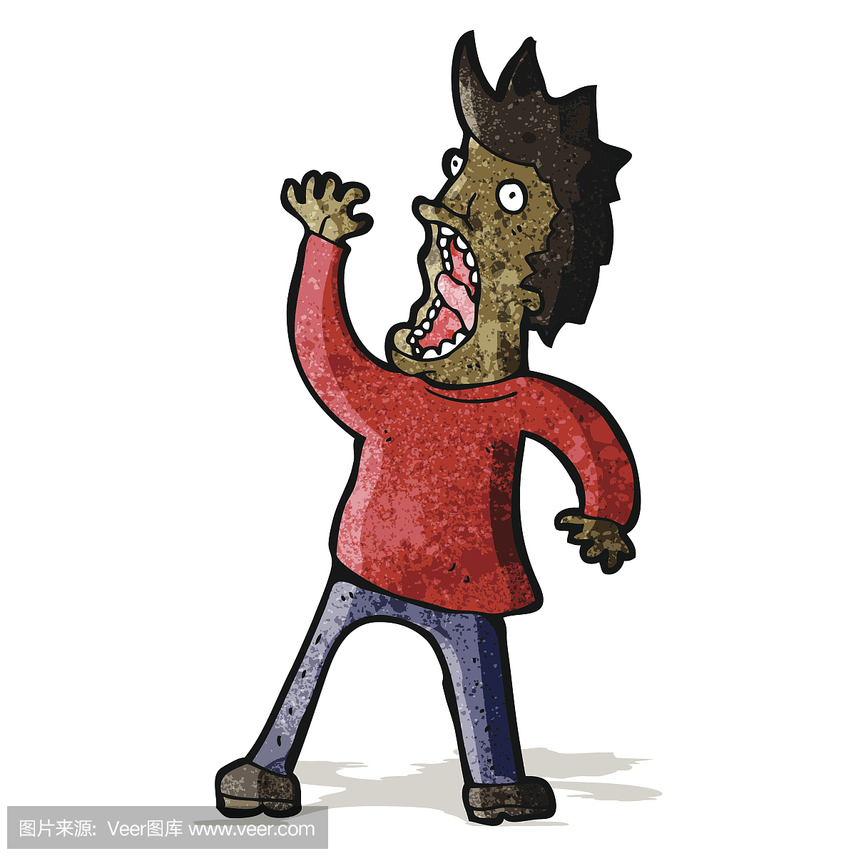 乱画,恐怖,可爱的,绘画插图