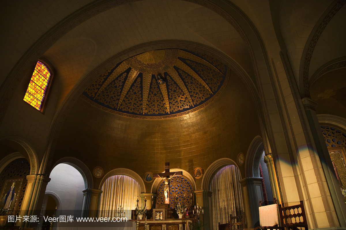 大教堂祭坛十字架圆顶使命多洛雷斯旧金山