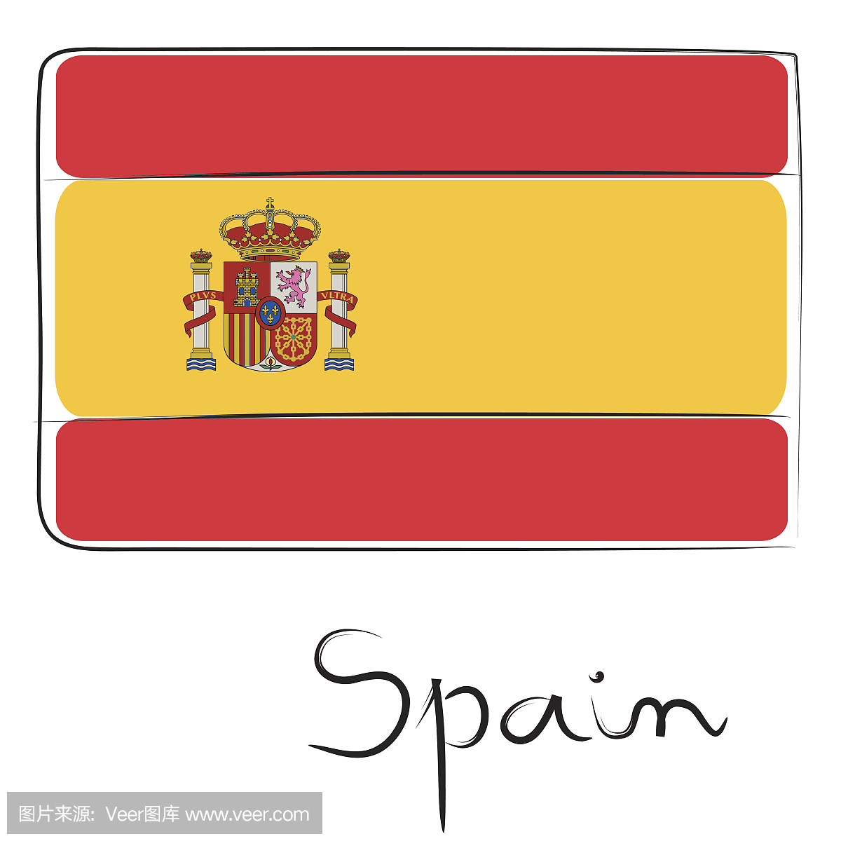 西班牙国旗涂鸦
