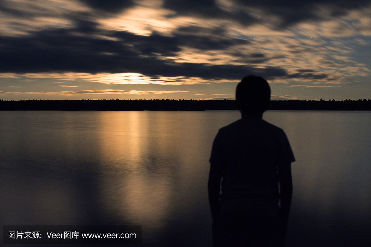 思考,淡水,长时间曝光,新英格兰