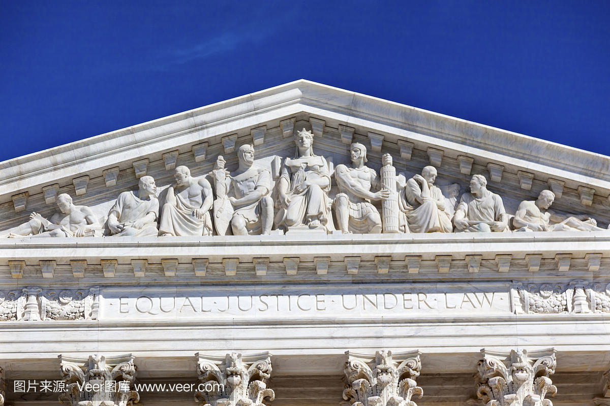 美国最高法院雕像国会山华盛顿特区