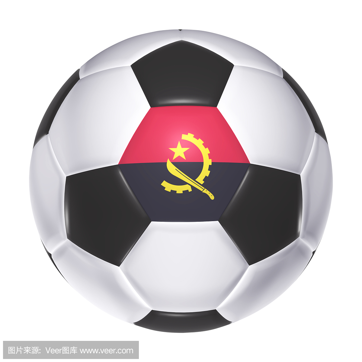 安哥拉国旗的足球