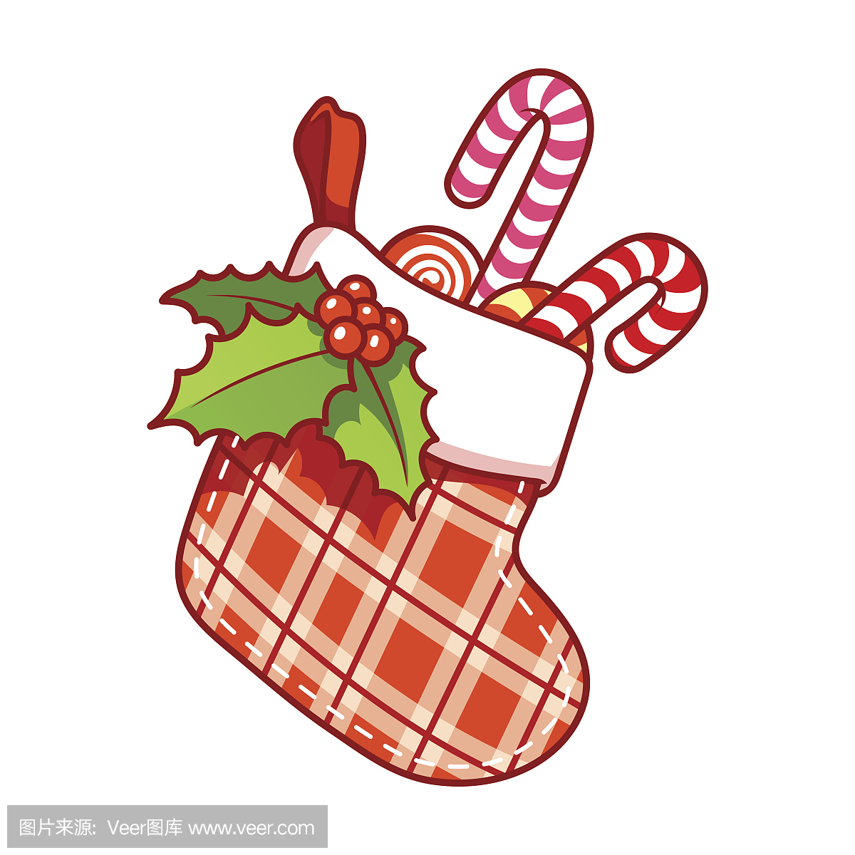 圣诞节,袜子,无人,绘画插图