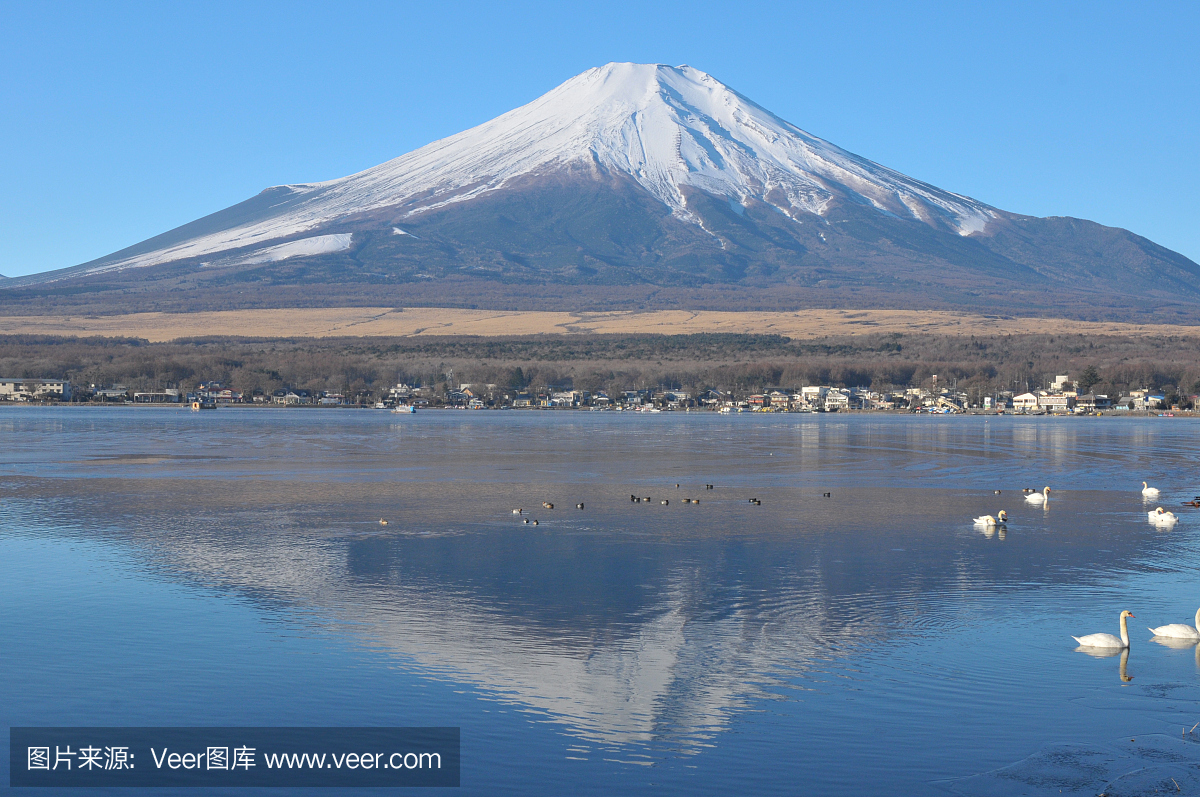 富士山在冬天