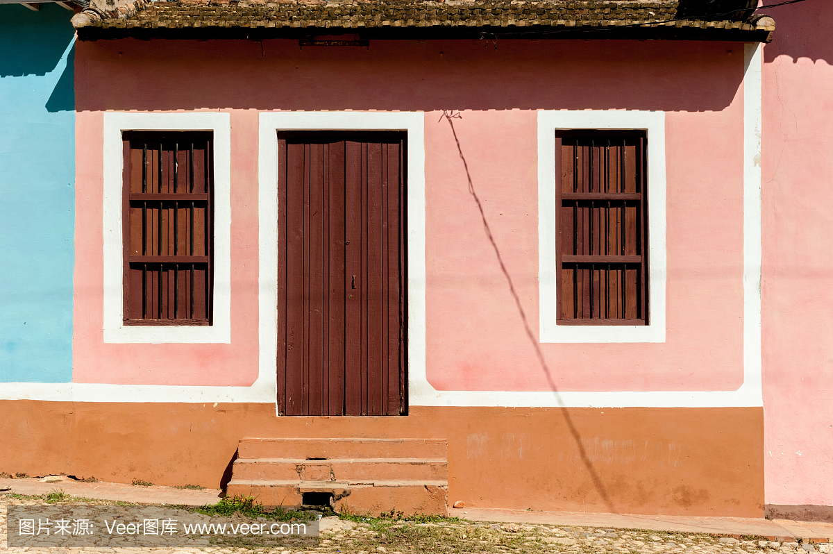 殖民时期的建筑。特立尼达,古巴