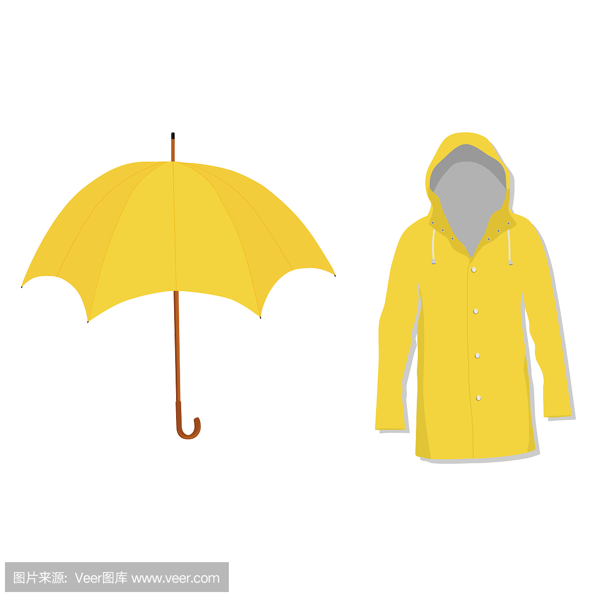 雨衣和雨伞
