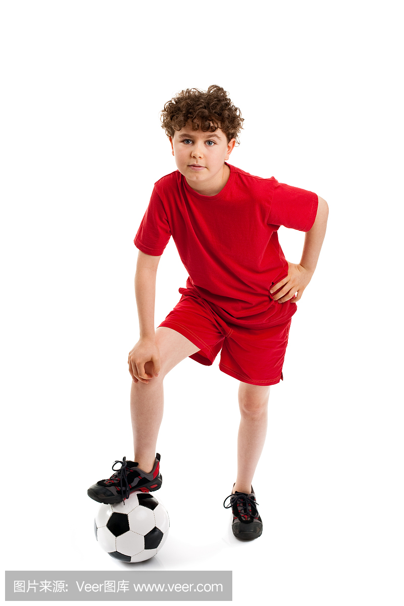 年轻足球运动员