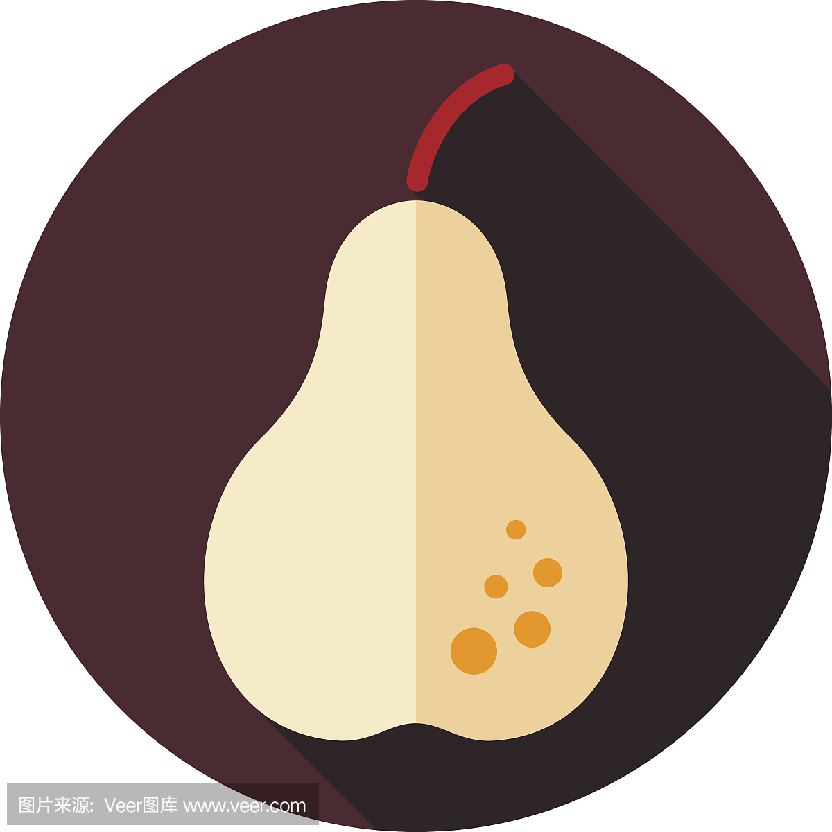 梨形长形阴影图标