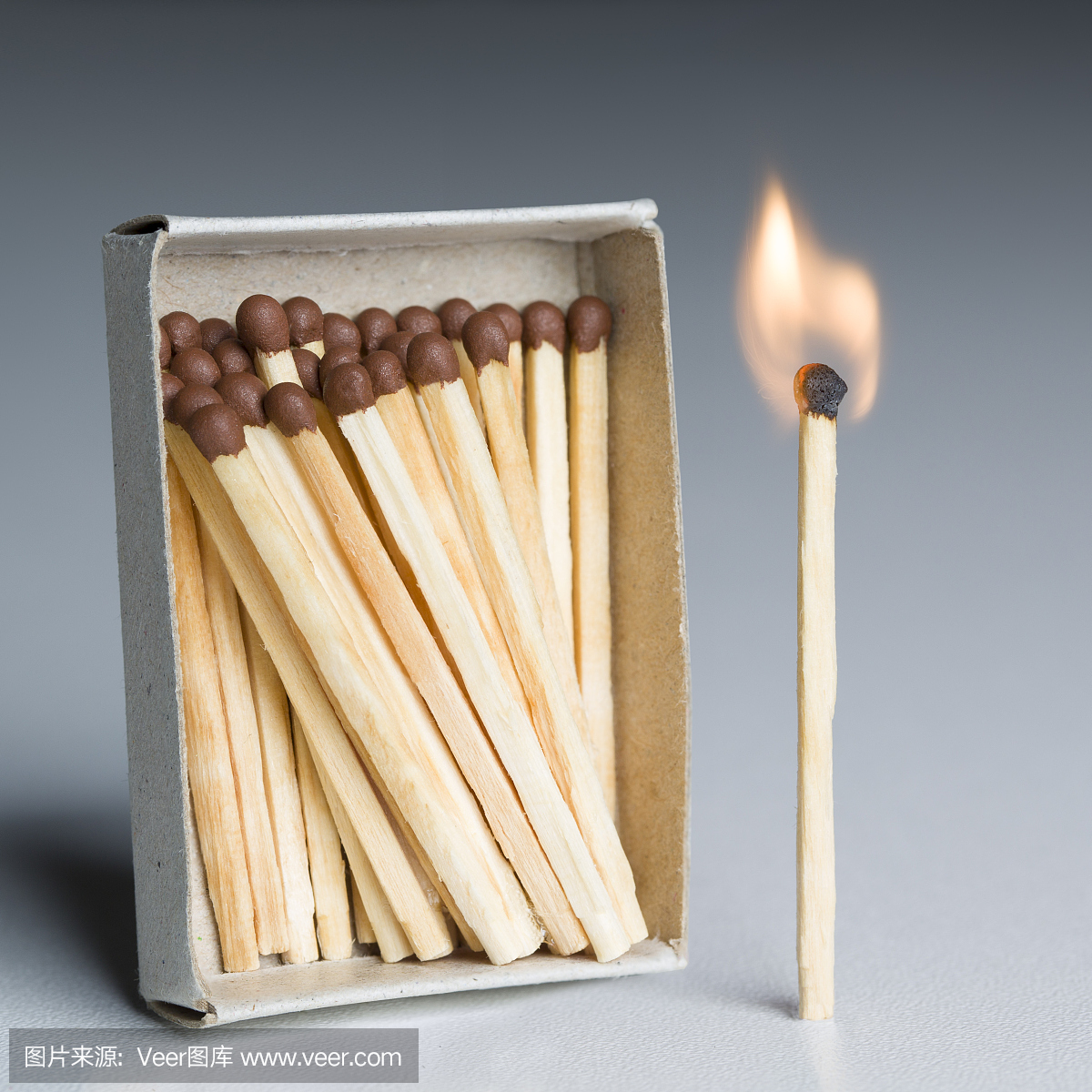 匹配盒,火匹配,火柴燃烧火焰作为创新理念