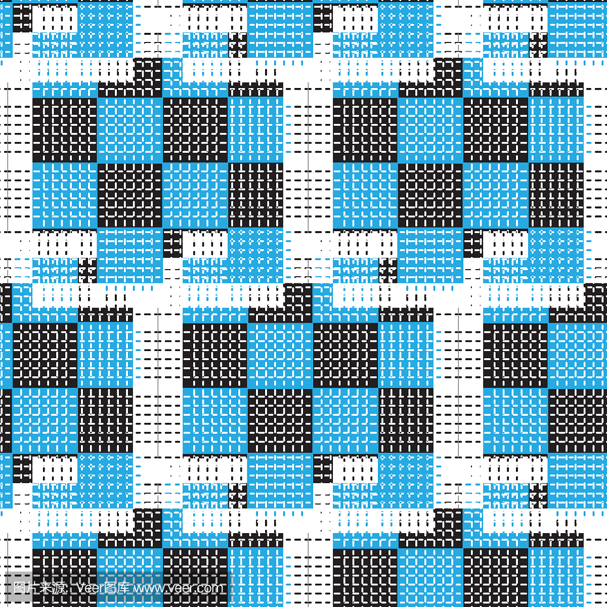 黑色蓝色方形方格的图案白色虚线与白色矩形框