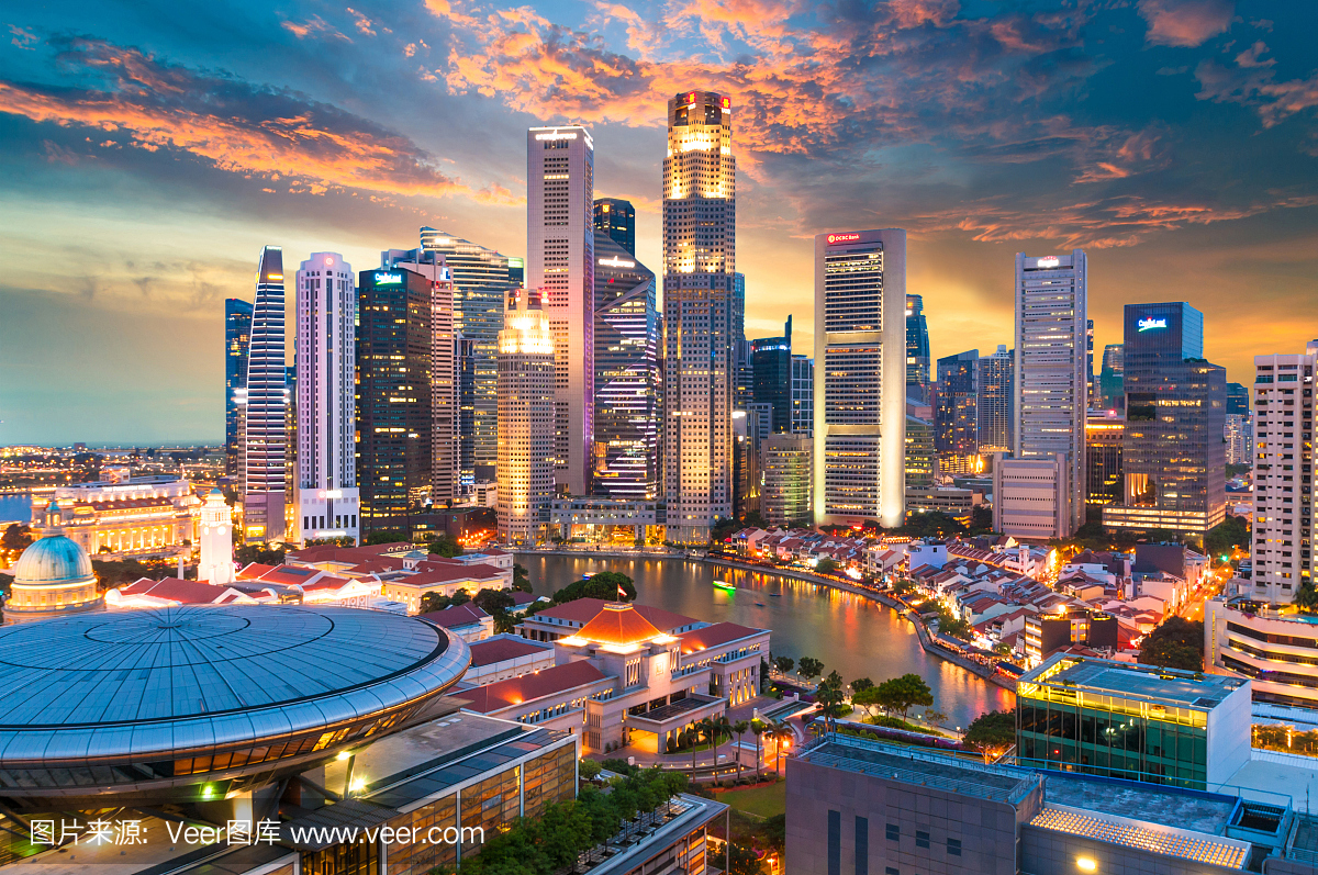 全景城市景观新加坡