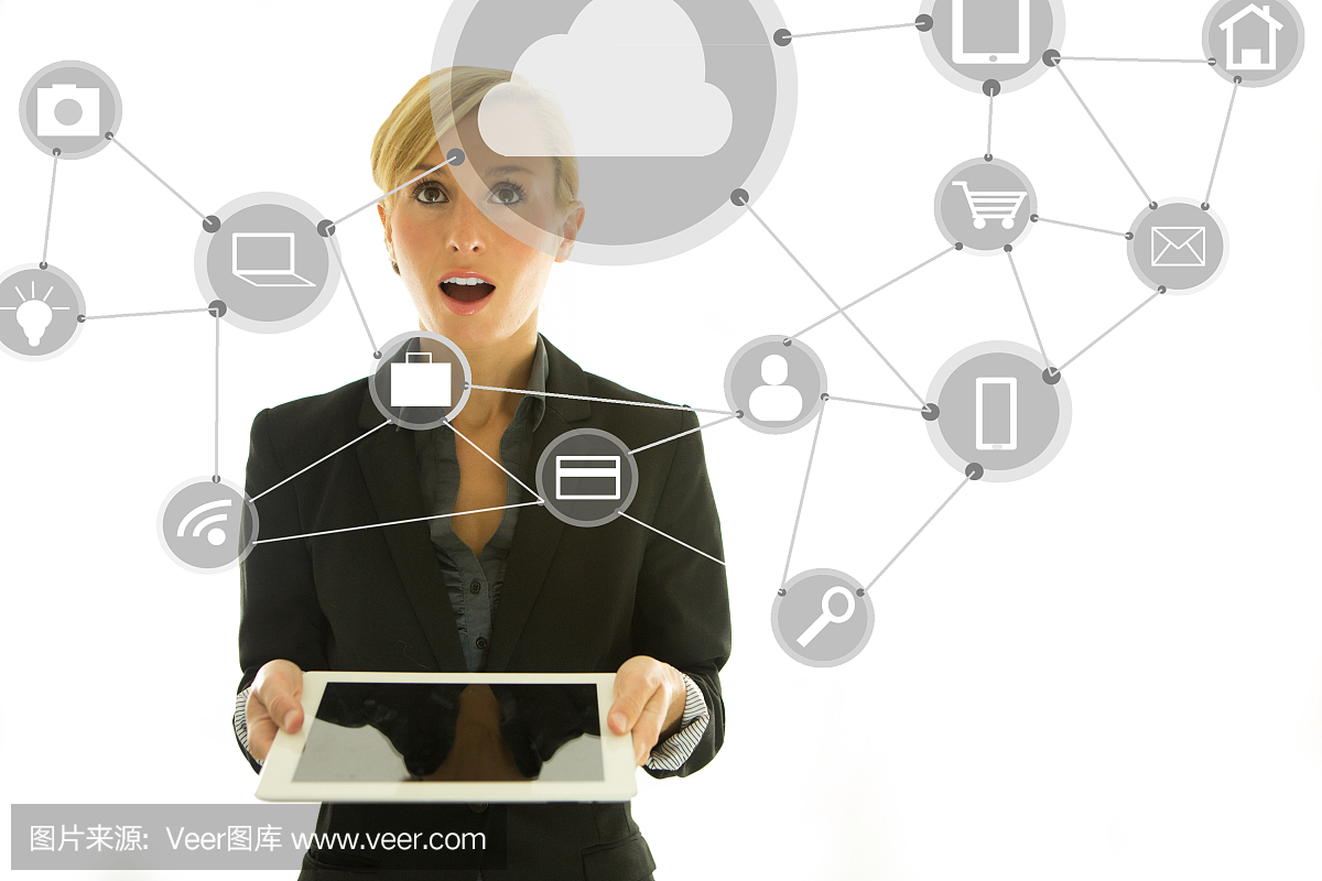 云计算概念从数位平板电脑出来