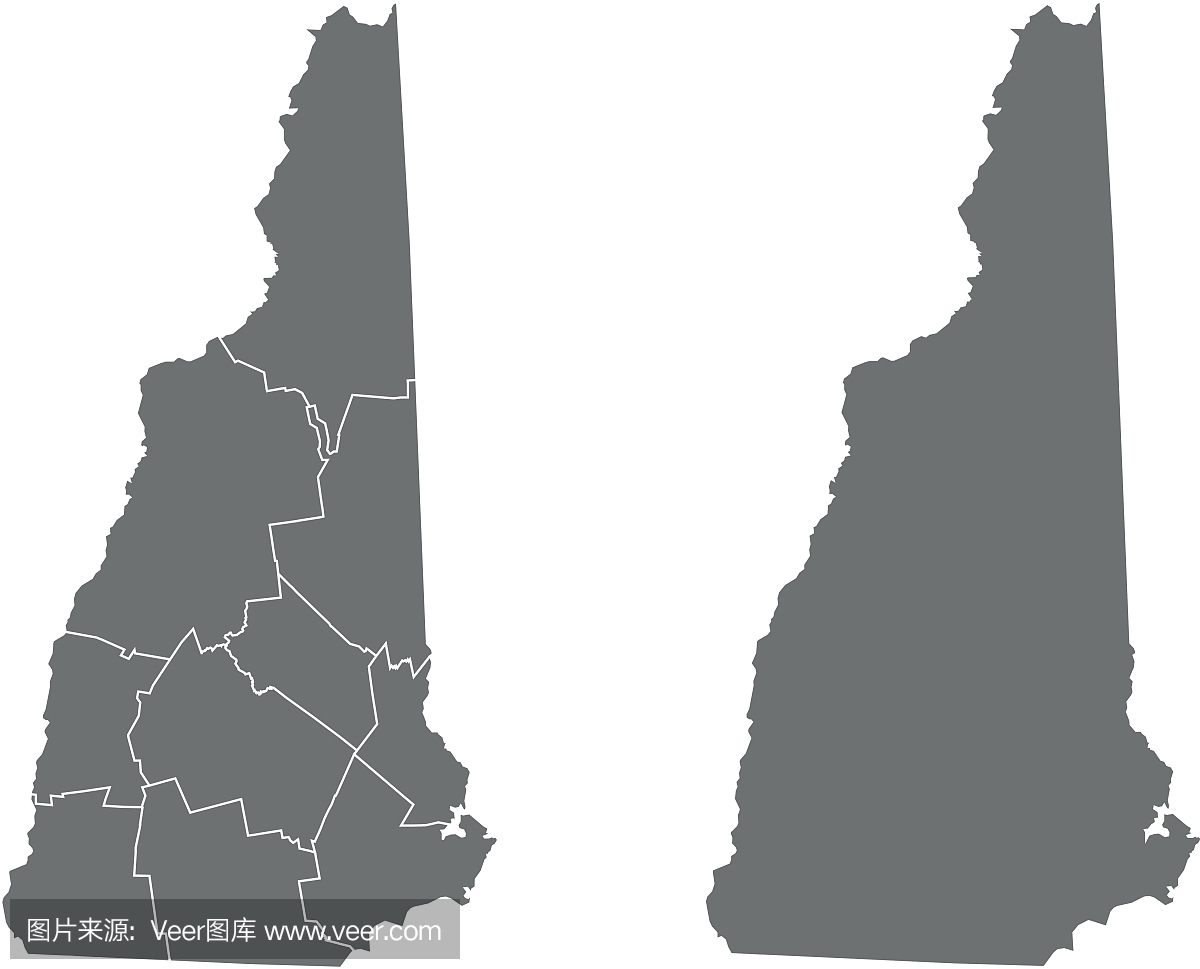 新罕布什尔州地图