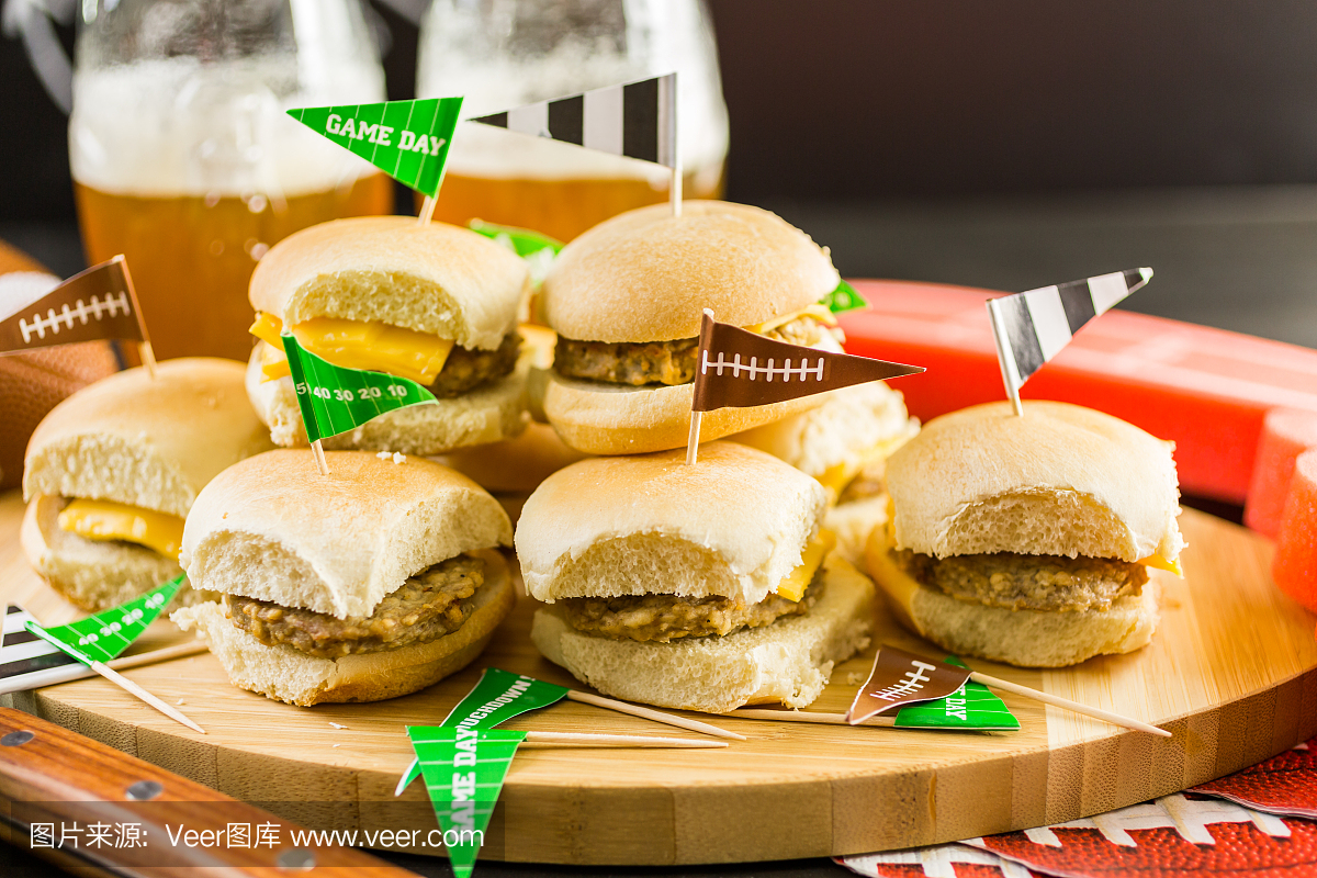 迷你汉堡,小汉堡,盒装午餐,盒装饭