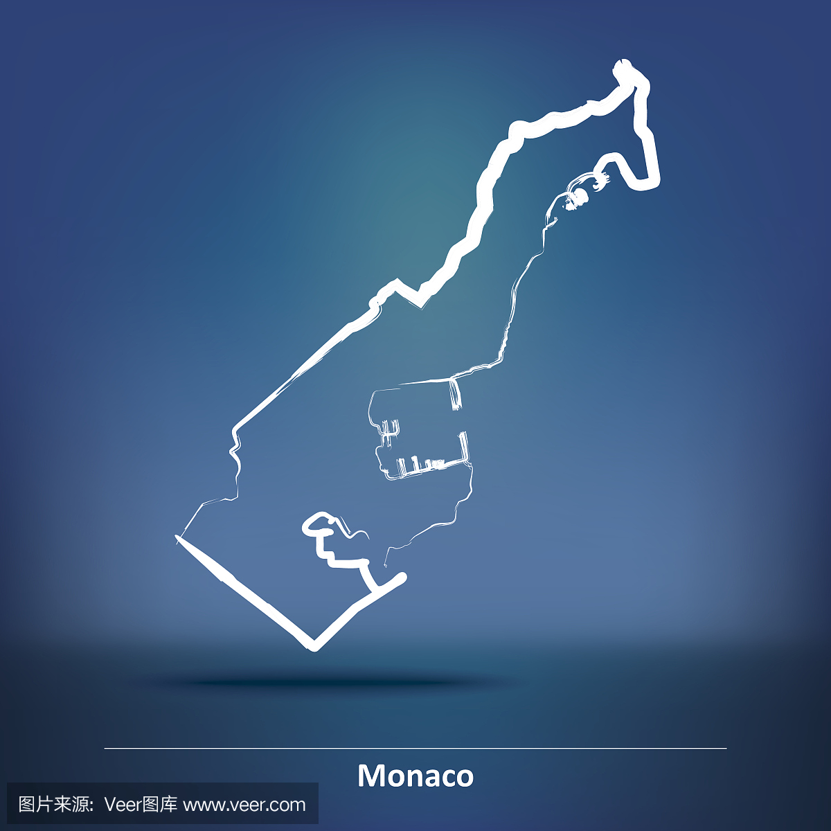 摩纳哥涂鸦地图