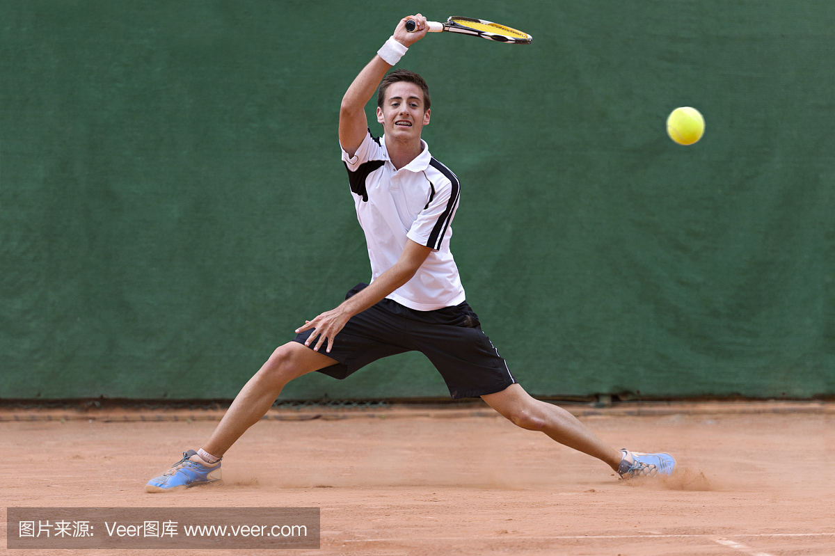 网球,打网球,玩网球,水平画幅