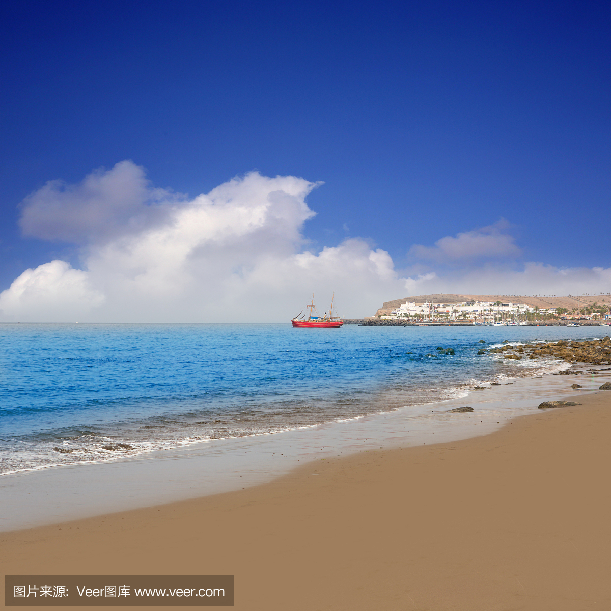 海滩Meloneras在大加那利岛圣巴托洛梅