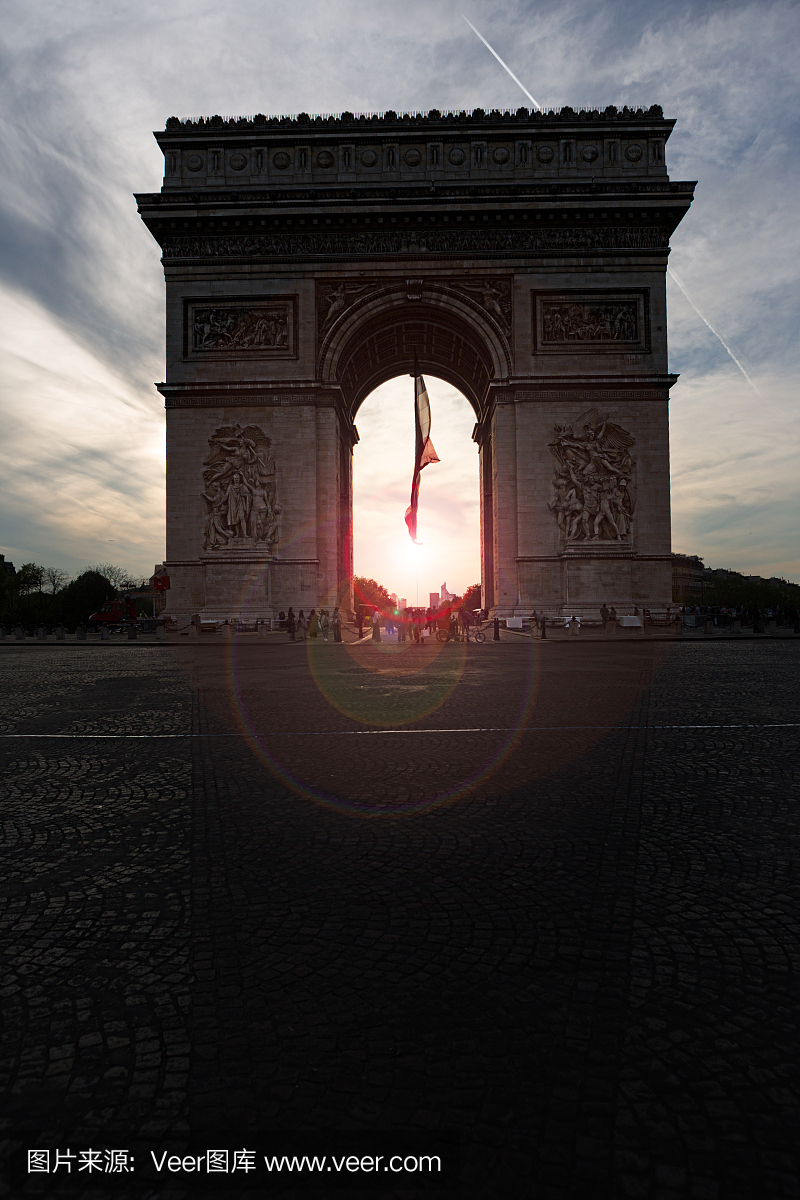 凯旋门,巴黎。法国