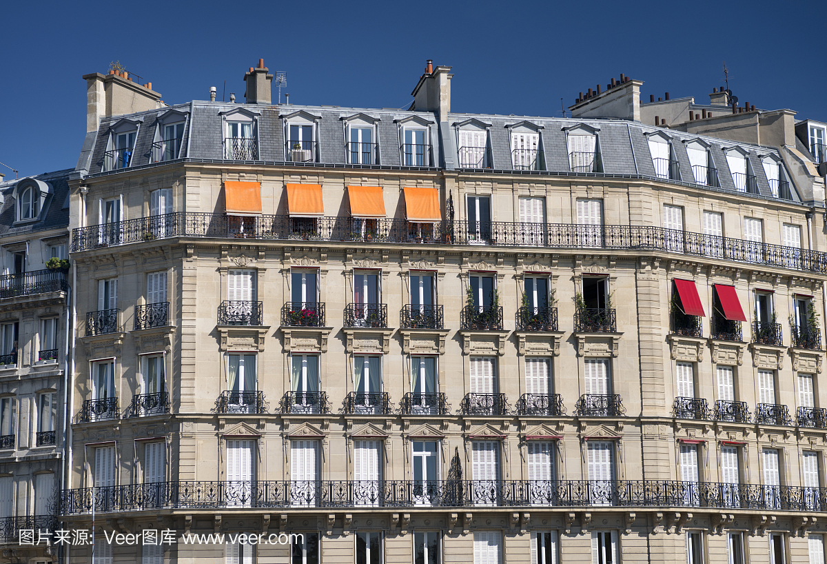 公寓前沿塞纳河,巴黎,法国(XXXL)