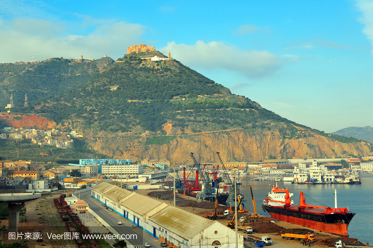 奥兰,阿尔及利亚:港湾景观