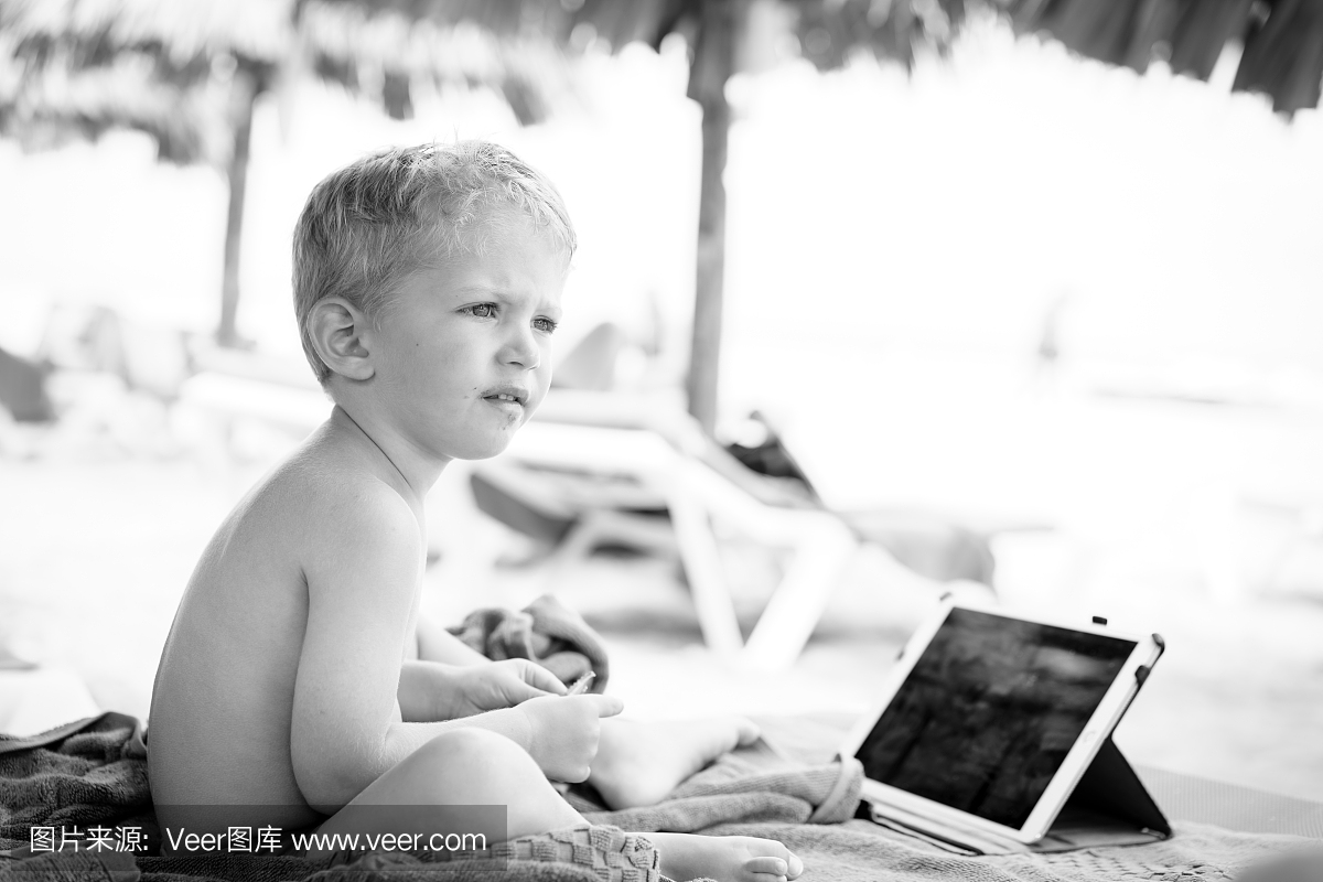 可爱的,思考,英文字母B,背景分离