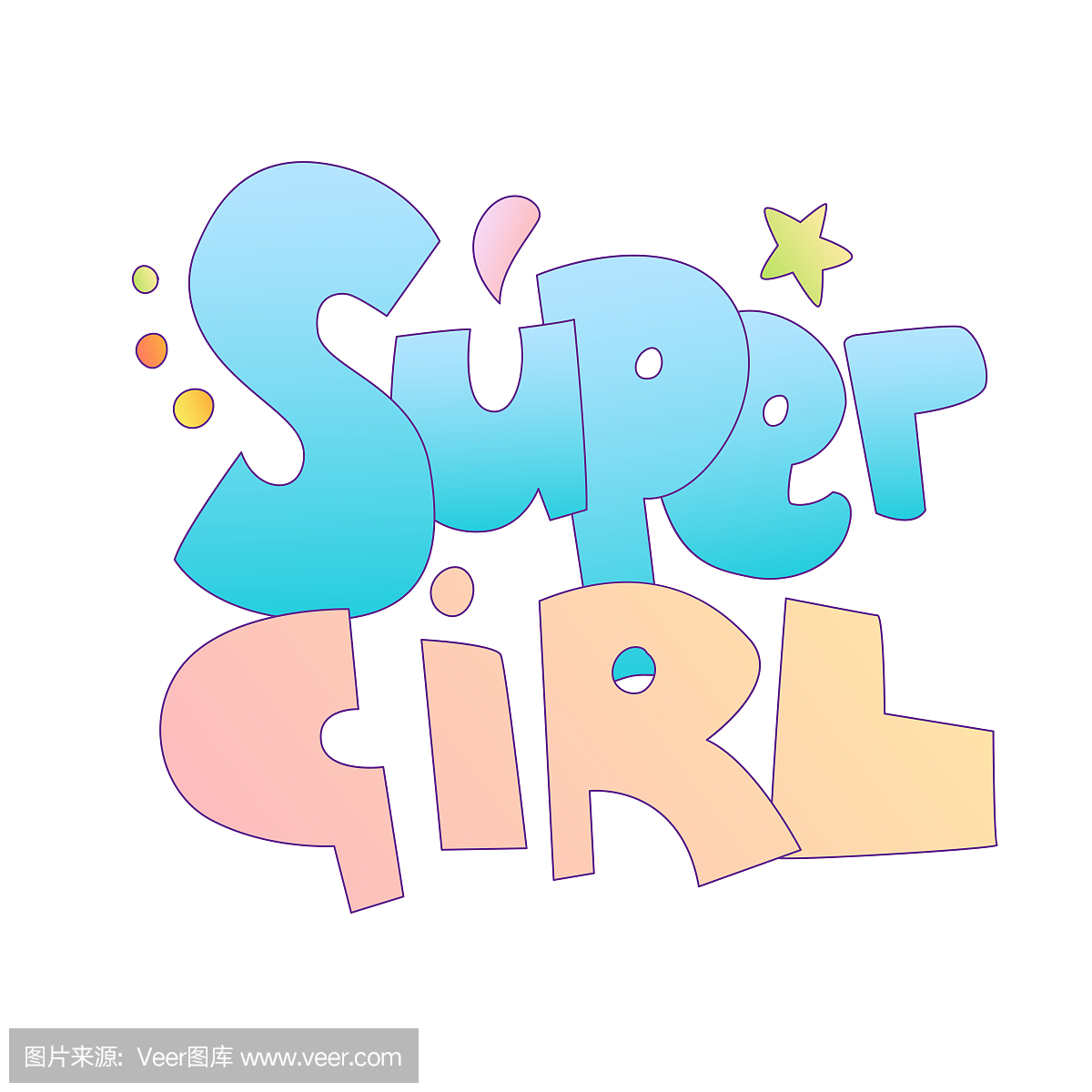 可爱的,单词,女婴,画画